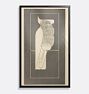 Crowned Cockatoo Framed Reproduction Wall Art Print, 14"  x 22" - Black Finished Wood Frame with Acrylic Glaze