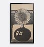 Sunflower by Samuel Jessururn De Mesquita Framed Reproduction Wall Art Print , 18" x 30" - Black Finished Wood Frame with Acrylic Glaze