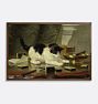 Cat At Play Framed Reproduction Wall Art Print, 22" x 32" - Walnut Finished Wood Cap Frame