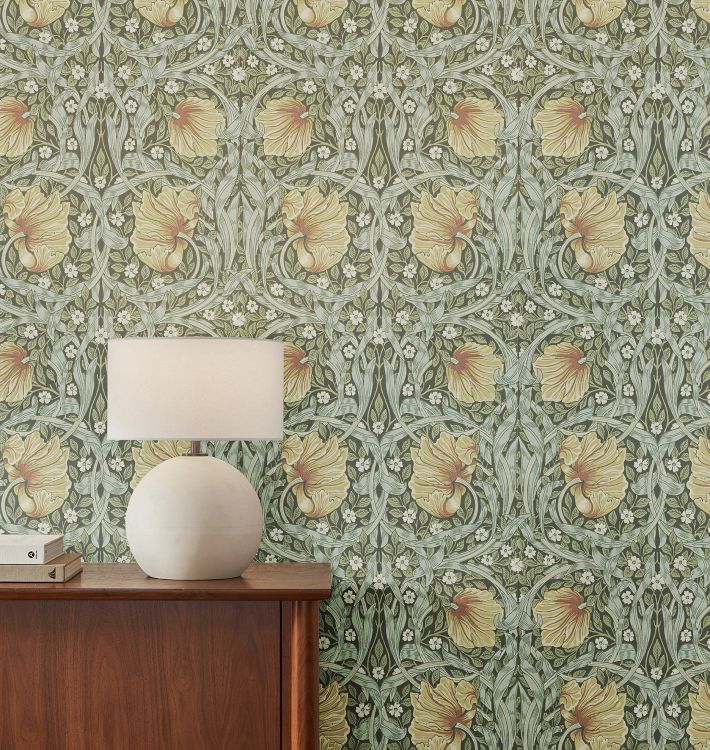 Biglietto Auguri William Morris Ling Design Vintage 16x16 Cm | Foglie Intrecciate, Finitura Oro E Goffrata, Busta Inclusa