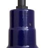 Blue Enameled Industrial Pendant with Swivel Canopy