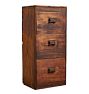 Vintage Wooden 3-Drawer Storage Cabinet with Original Hardware