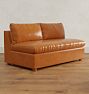 Roswell Leather Armless Sofa Sectional Component