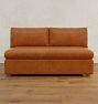 Roswell Leather Armless Sofa Sectional Component