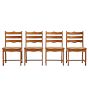 Vintage Traditional Dutch Dining Chairs in Oak Set of 4