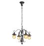 Vintage Romance Revival Chandelier 4 Arm Bare Bulb