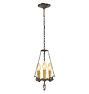 Vintage Gothic Revival Chandelier 3 Light Hammered