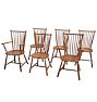 Vintage Dining Chairs with Spindle Back Set of 6