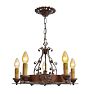 Vintage Colonial Revival Chandelier 5 Light Cast