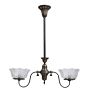 Vintage Victorian Chandelier 2 Arm Gas
