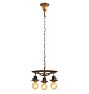Vintage Classical Revival Chandelier 3 Light Bare Bulb