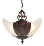 Vintage Art Deco Chandelier Slipper Shade 2 Light