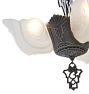 Vintage Art Deco Chandelier Slipper Shade 3 Light