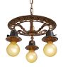 Vintage Classical Revival Chandelier 3 Light Bare Bulb