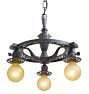 Vintage Classical Revival Chandelier 3 Light Bare Bulb