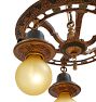 Vintage Classical Revival Chandelier 3 Light Bare Bulb