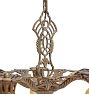 Vintage Classical Revival Chandelier 5 Light Bare Bulb