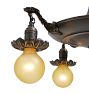 Vintage Classical Revival Chandelier Aladin Pan 4 Light Barebulb