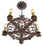 Vintage Colonial Revival Chandelier 5 Light Cast