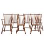 Vintage Dining Chairs with Spindle Back Set of 6