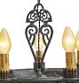 Vintage Gothic Revival 5 Light Chandelier Cast Iron