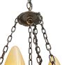 Vintage Gothic Revival Chandelier 3 Light Hammered