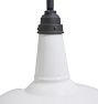 Vintage Industrial Pendant White Enamel
