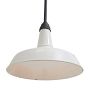 Vintage Industrial Pendant White Enamel