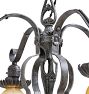 Vintage Romance Revival Chandelier 4 Arm Bare Bulb