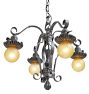 Vintage Romance Revival Chandelier 4 Arm Bare Bulb