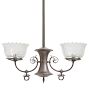 Vintage Victorian Chandelier 2 Arm Gas