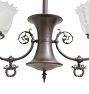 Vintage Victorian Chandelier 2 Arm Gas