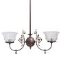 Vintage Victorian Chandelier 2 Arm Gas
