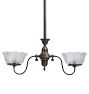 Vintage Victorian Chandelier 2 Arm Gas