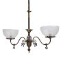 Vintage Victorian Chandelier 2 Arm Gas Japanned