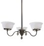 Vintage Victorian Chandelier 3 Arm Gas