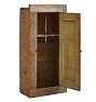 Vintage Rustic Wall Hung Cabinet in wood with worn Green Paint