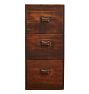 Vintage Wooden 3-Drawer Storage Cabinet with Original Hardware