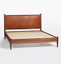 Shaw Walnut Bed with Leather Headboard