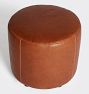 Worley Leather 21" Round Ottoman