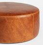 Britton Leather 36" Round Ottoman