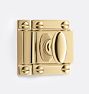 Small Oval Cupboard Latch, Unlacquered Brass
