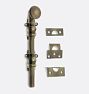 Ornate Surface Bolt, 8" - Burnished Antique