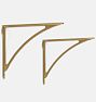 Open Box: Arched Shelf Brackets, Aged Brass