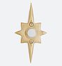 Mid-Century Star Doorbell Button, Lacquered Brass