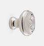 Ringed Cabinet Knob, Polished Nickel