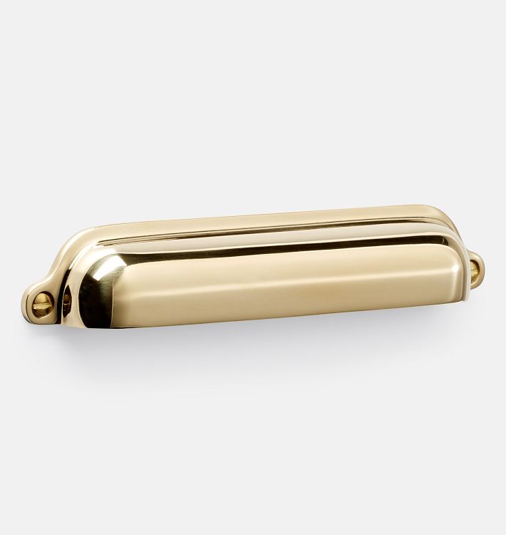 Vernon Bin Pull - 6" - Unlacquered Brass