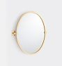 Yaquina Oval Pivot Mirror, 24 inch - Aged Brass