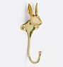 Open Box: Animal Cast Brass Hook, Rabbit