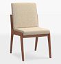 Open Box: Broadbent Dining Side Chair - Crossweave Fetch Linen, Walnut